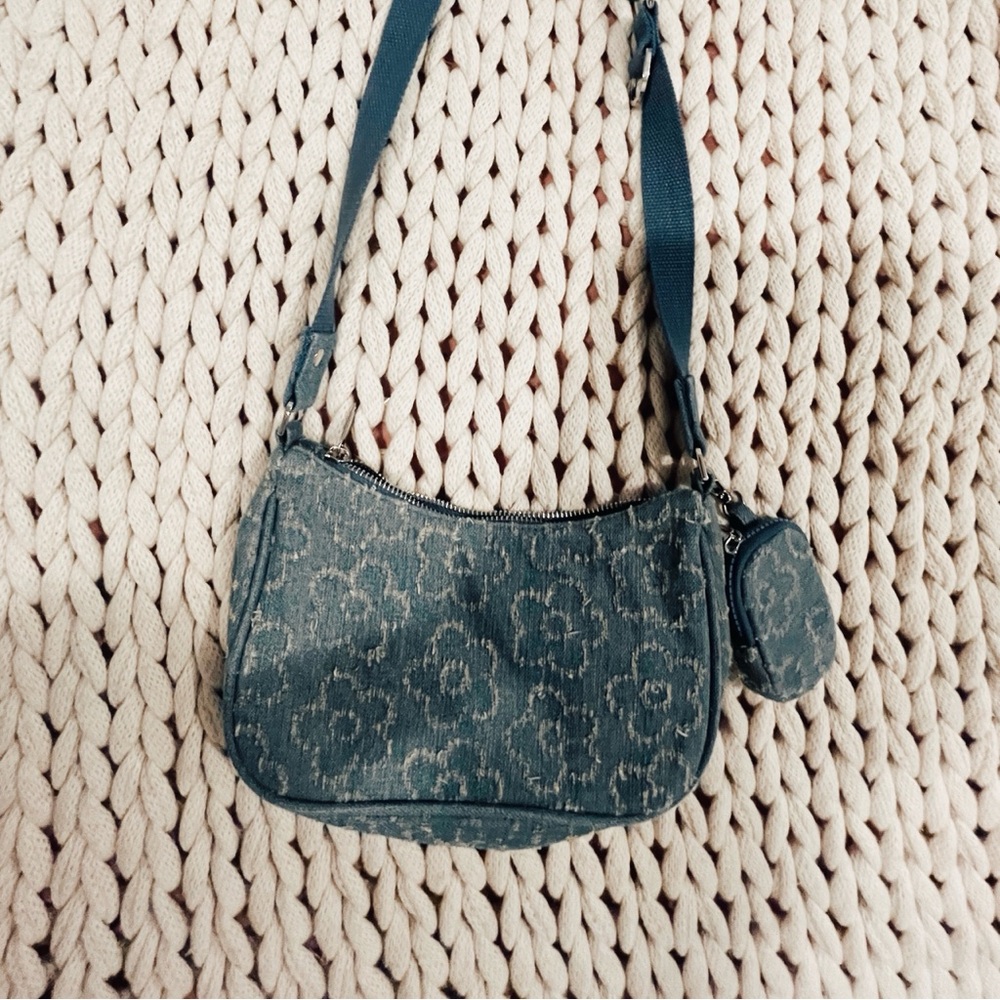 DENIM FLORAL PURSE